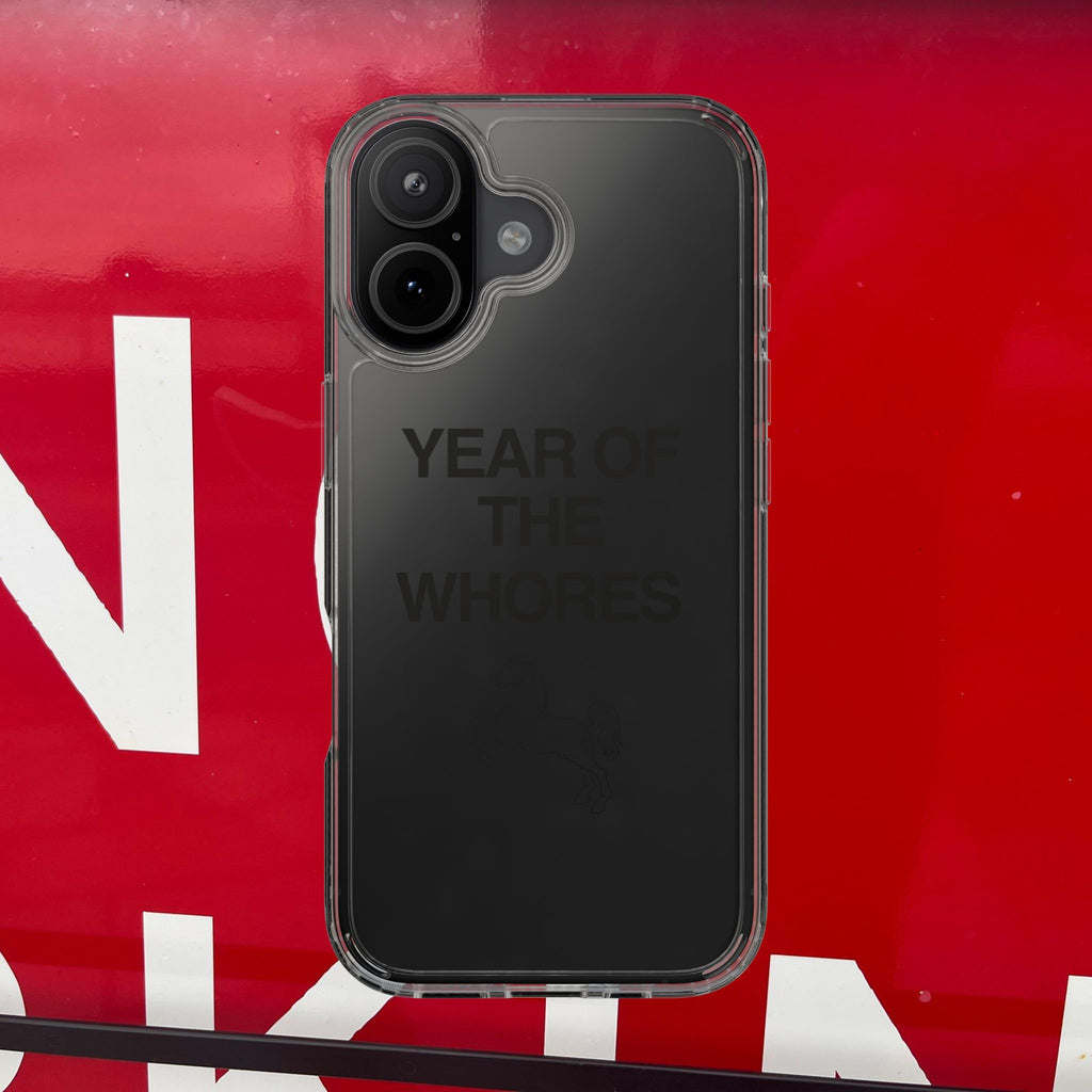 Year of the Whores Clear Case | Phone Case, Text Design, Horse Graphic