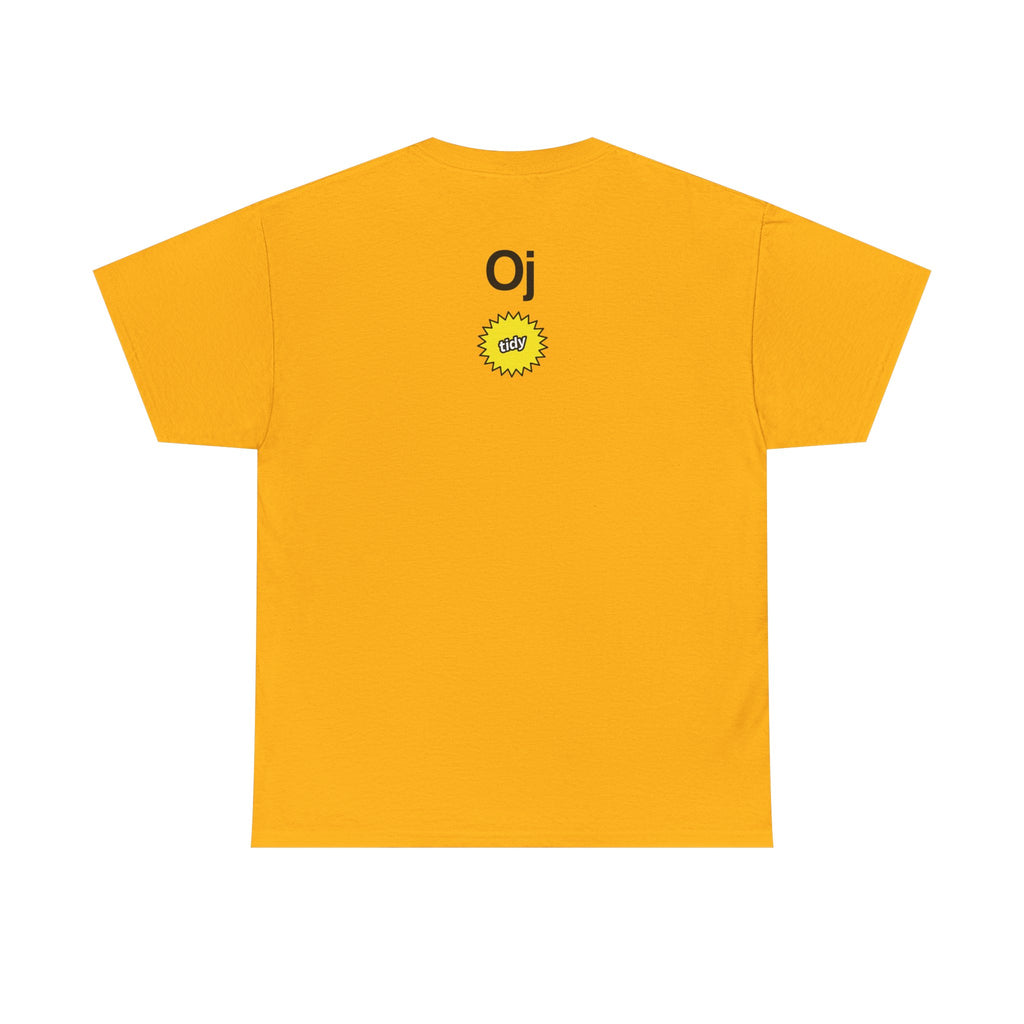 Like the Juice Tee - 'like the juice.' Graphic Orange T-Shirt with OJ Sun Back Print
