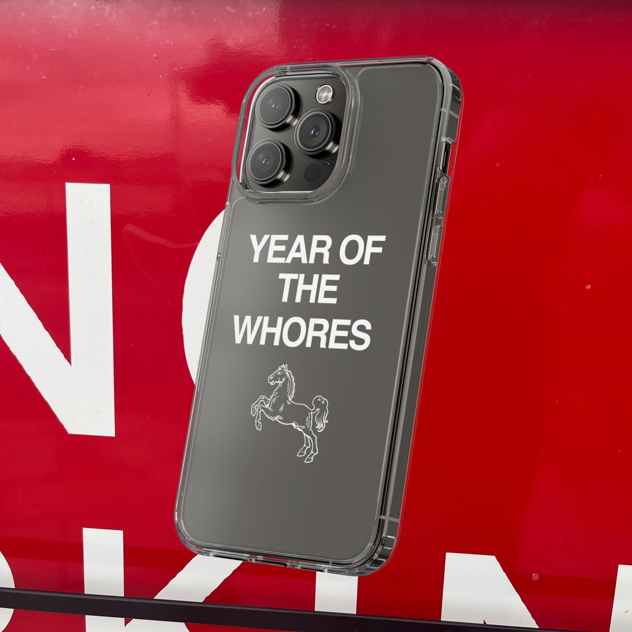 Year of the Horse funny lunar new year phone case | clear case