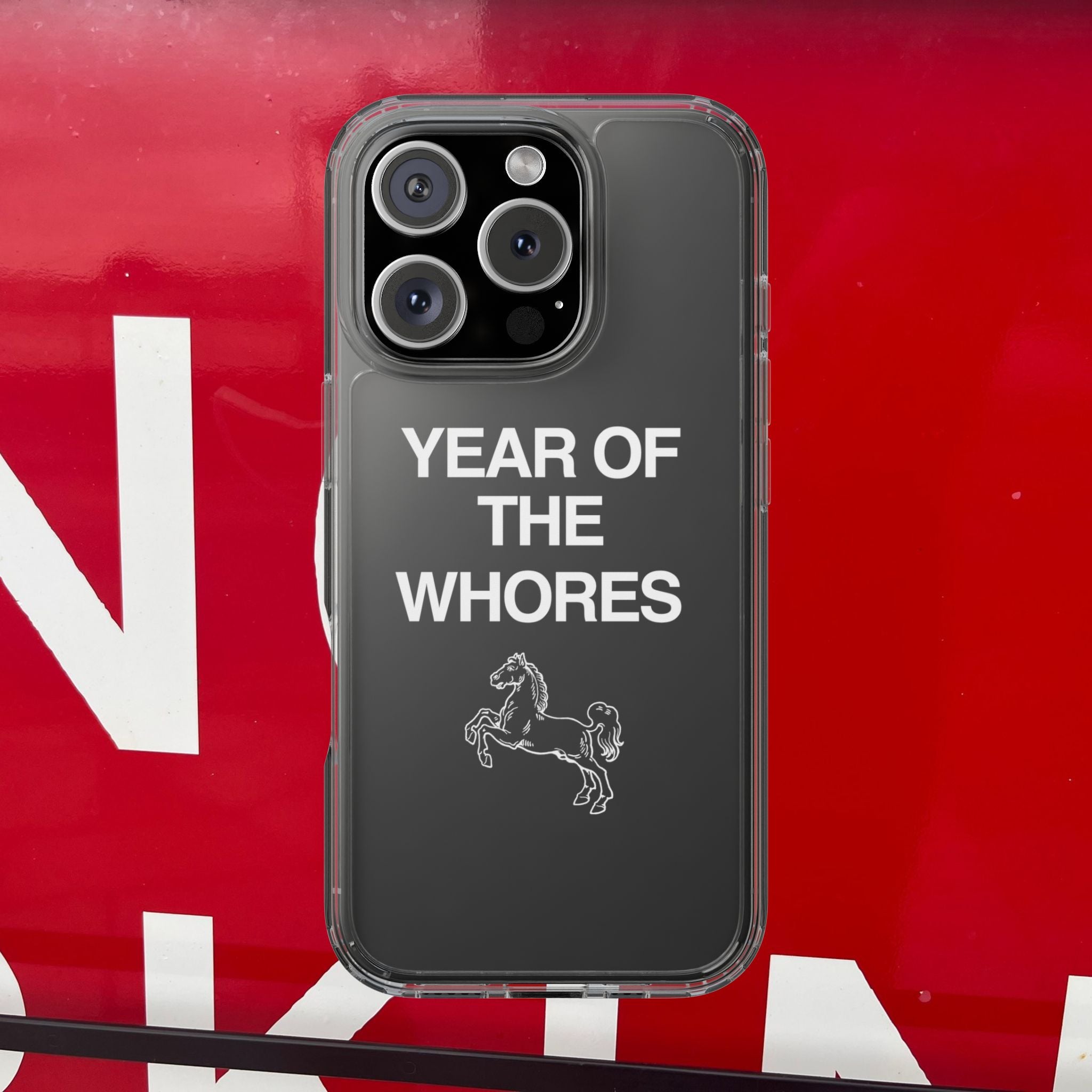 Year of the Horse funny lunar new year phone case | clear case