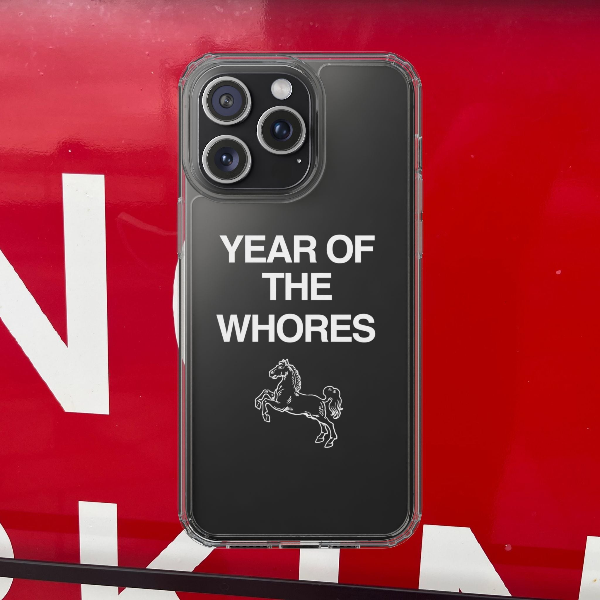 Year of the Horse funny lunar new year phone case | clear case