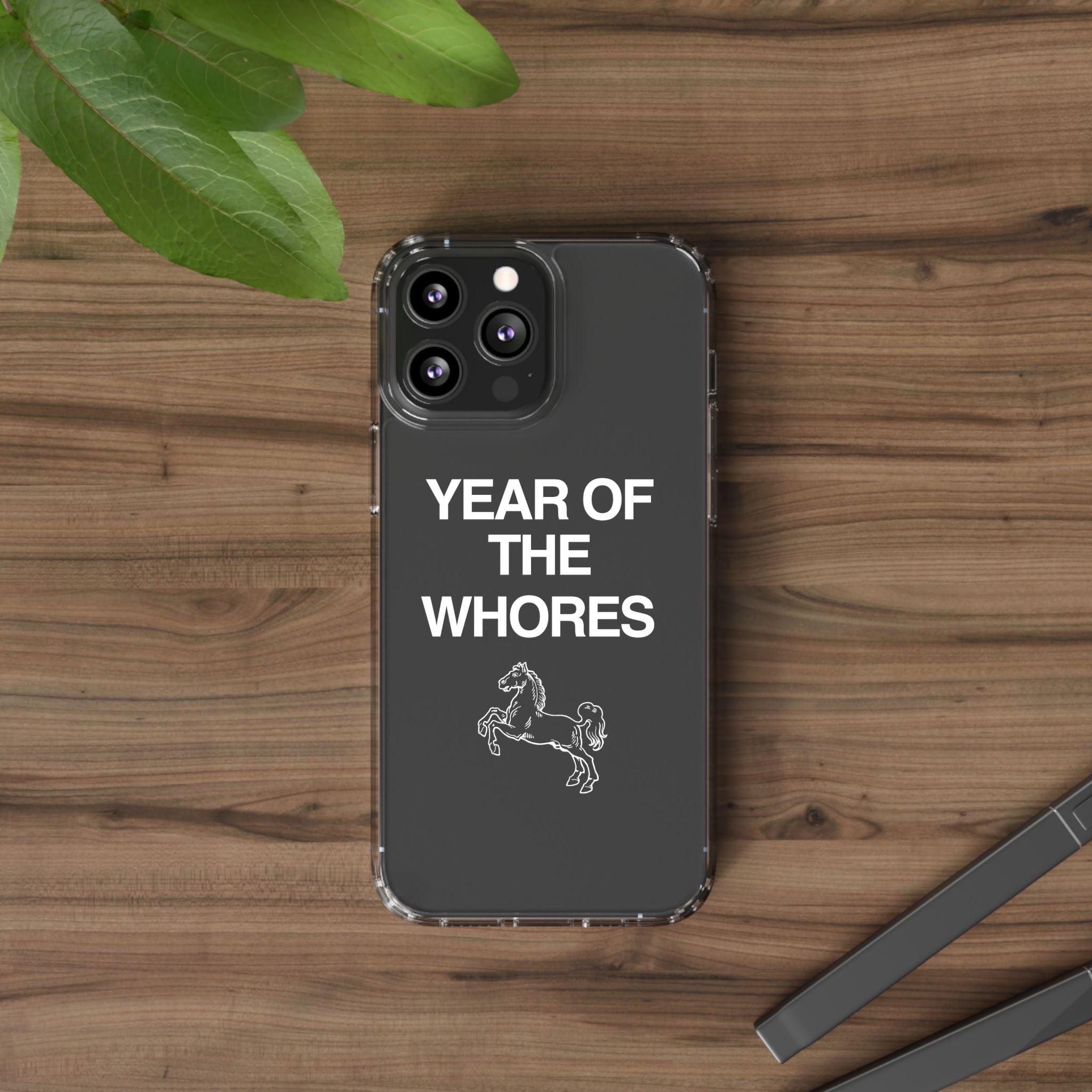 Year of the Horse funny lunar new year phone case | clear case
