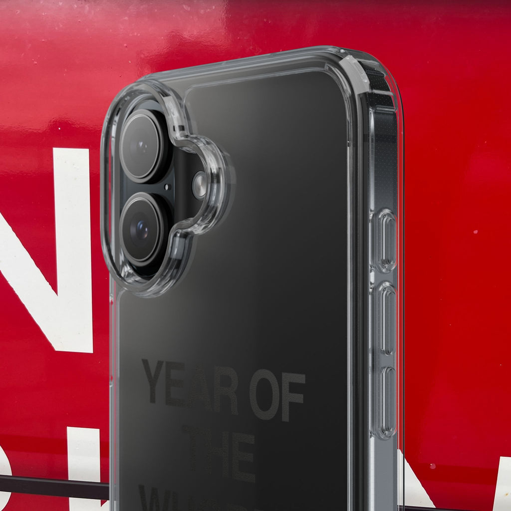 Year of the Whores Clear Case | Phone Case, Text Design, Horse Graphic