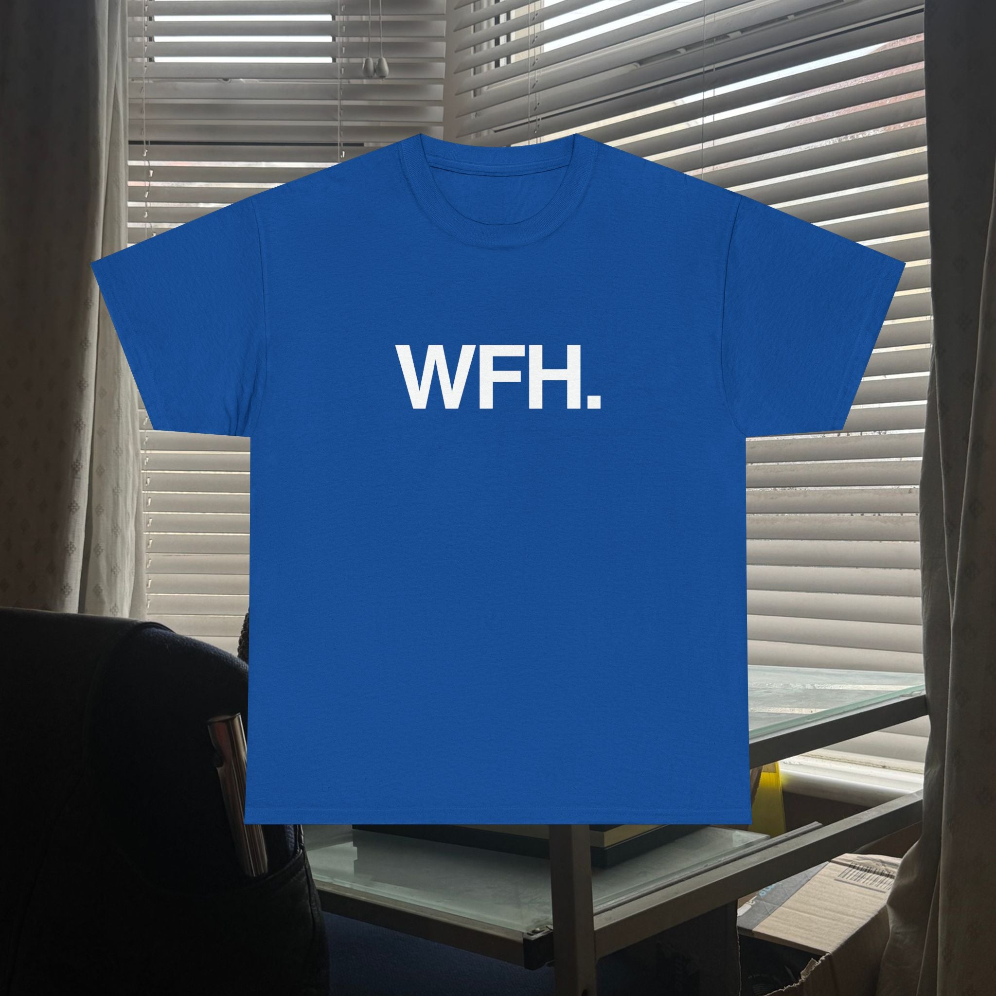 working from home.
