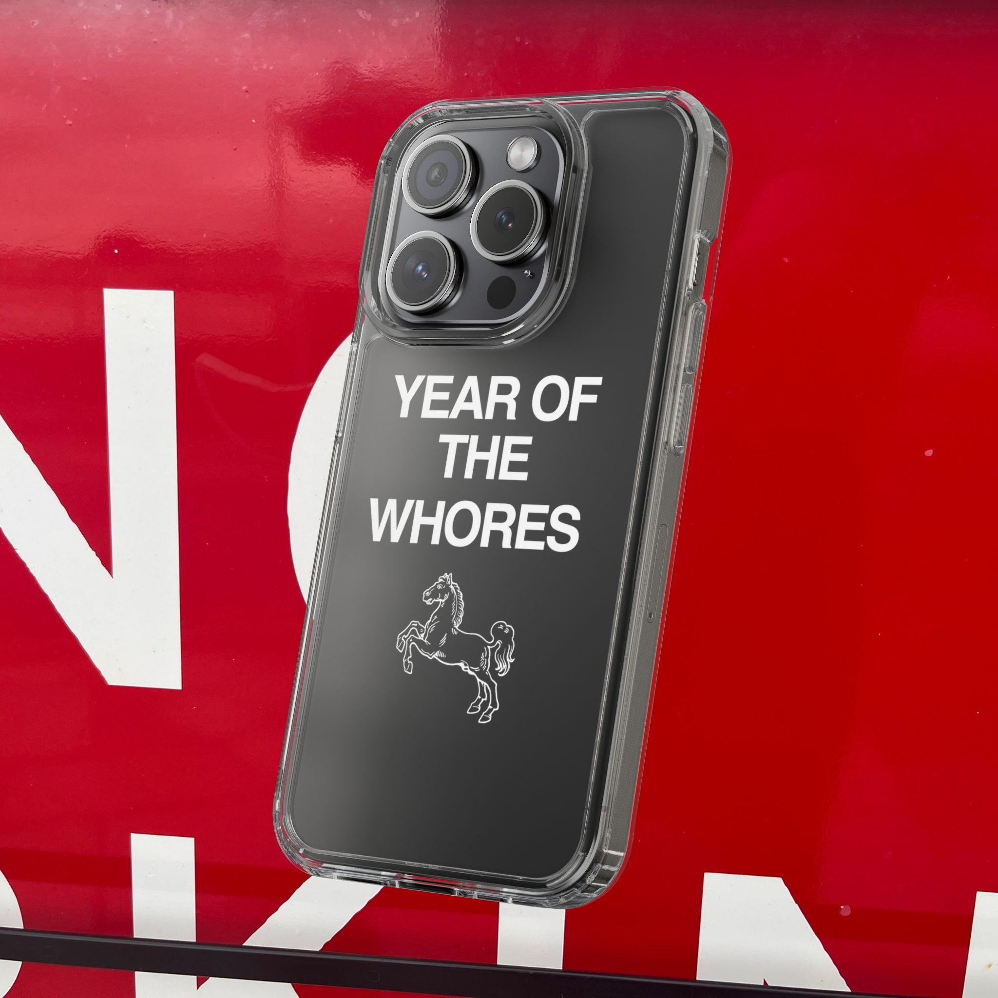 Year of the Horse funny lunar new year phone case | clear case