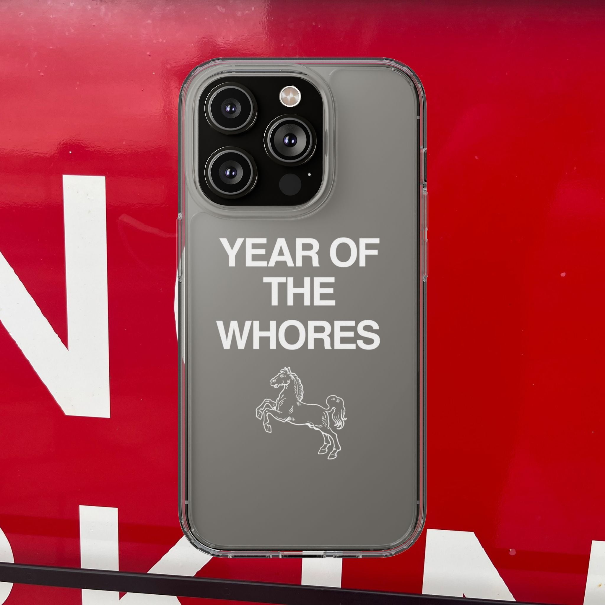 Year of the Horse funny lunar new year phone case | clear case