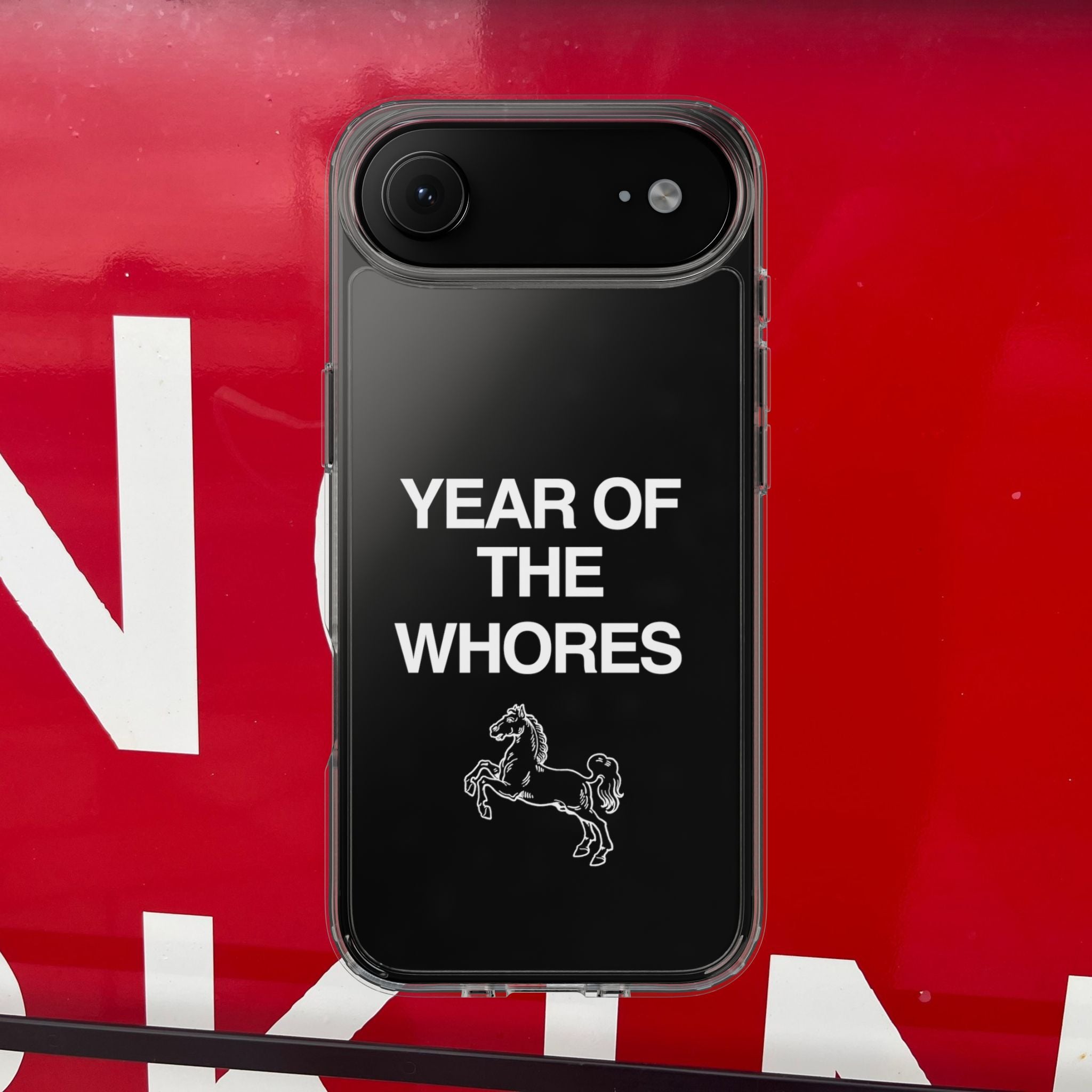 Year of the Horse funny lunar new year phone case | clear case