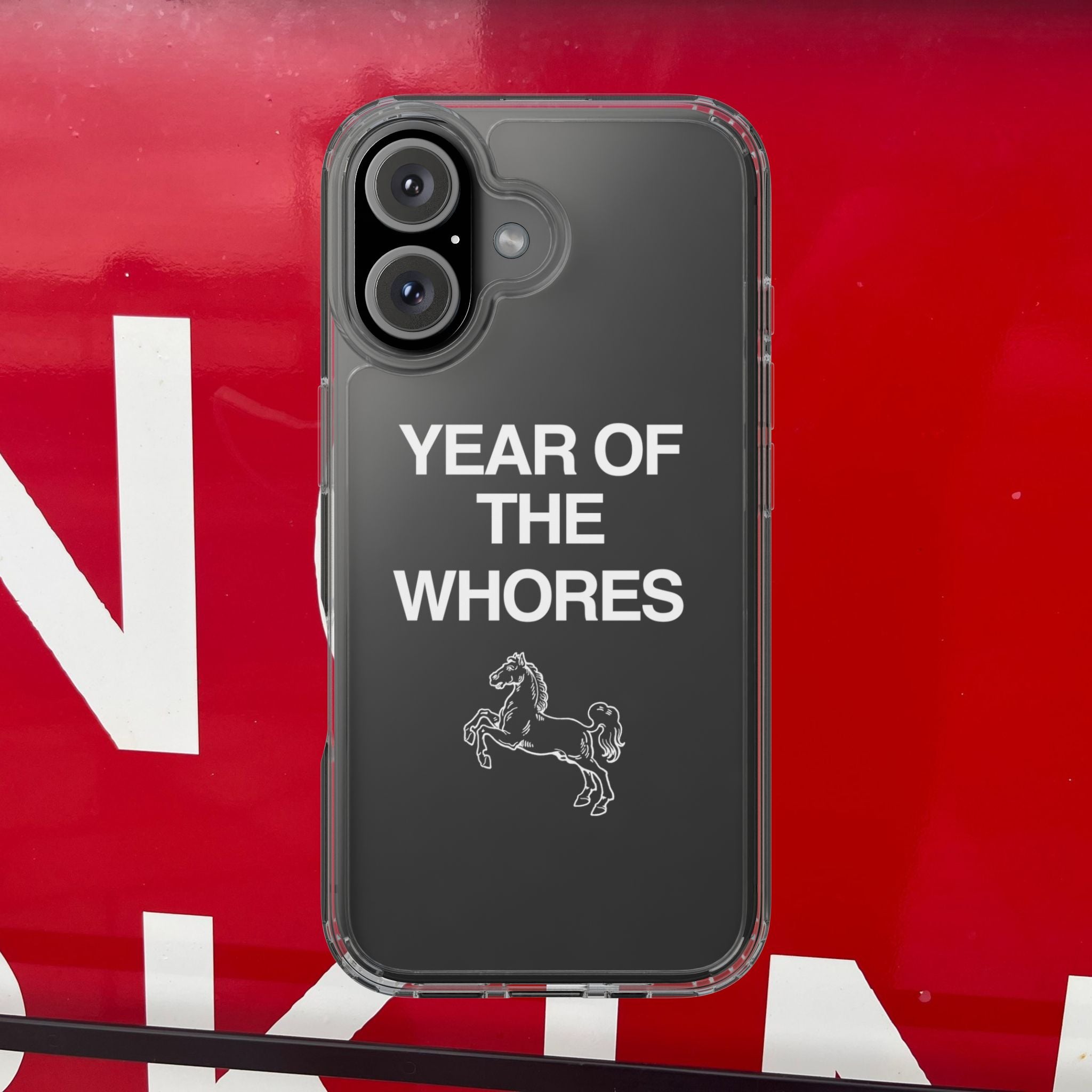 Year of the Horse funny lunar new year phone case | clear case