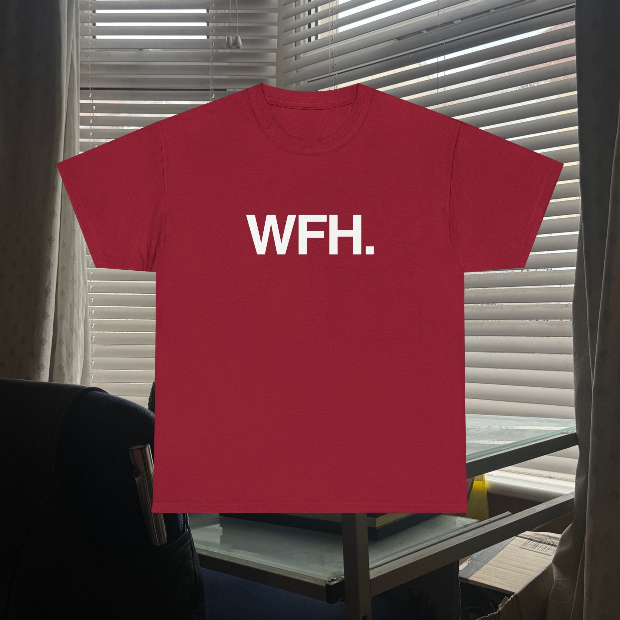 working from home.