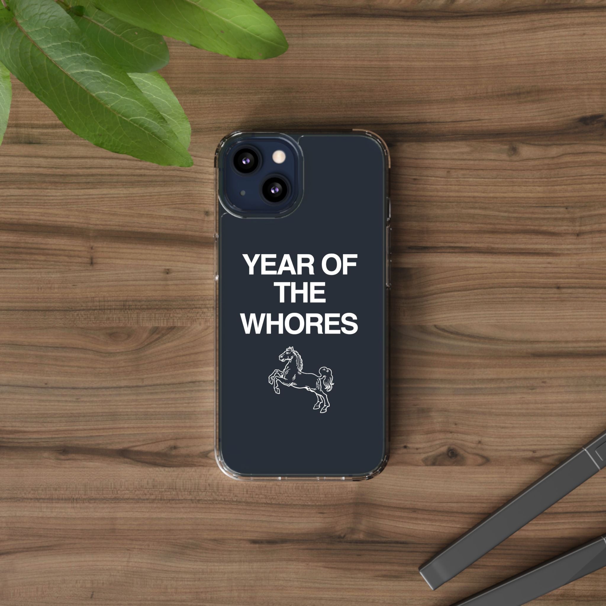 Year of the Horse funny lunar new year phone case | clear case