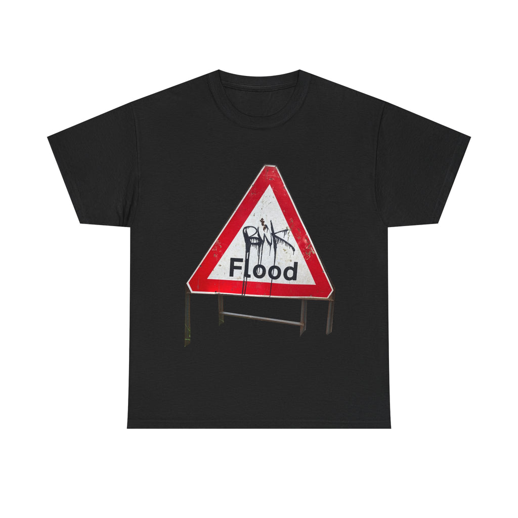 Graffiti flood sign