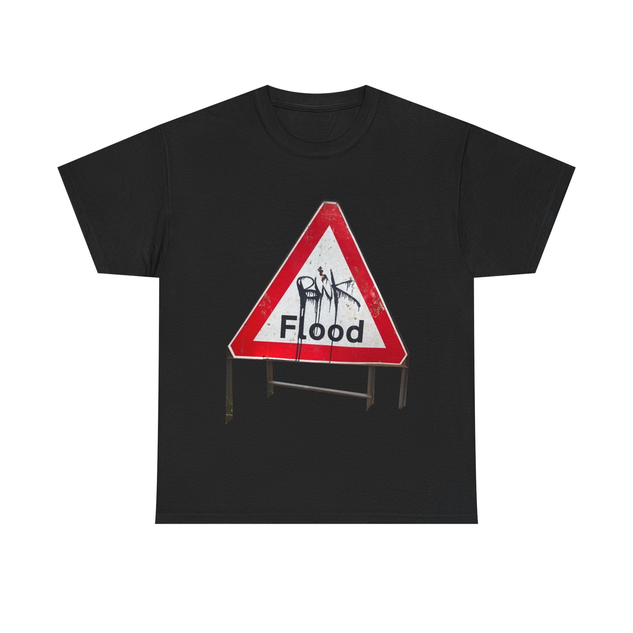 Graffiti flood sign