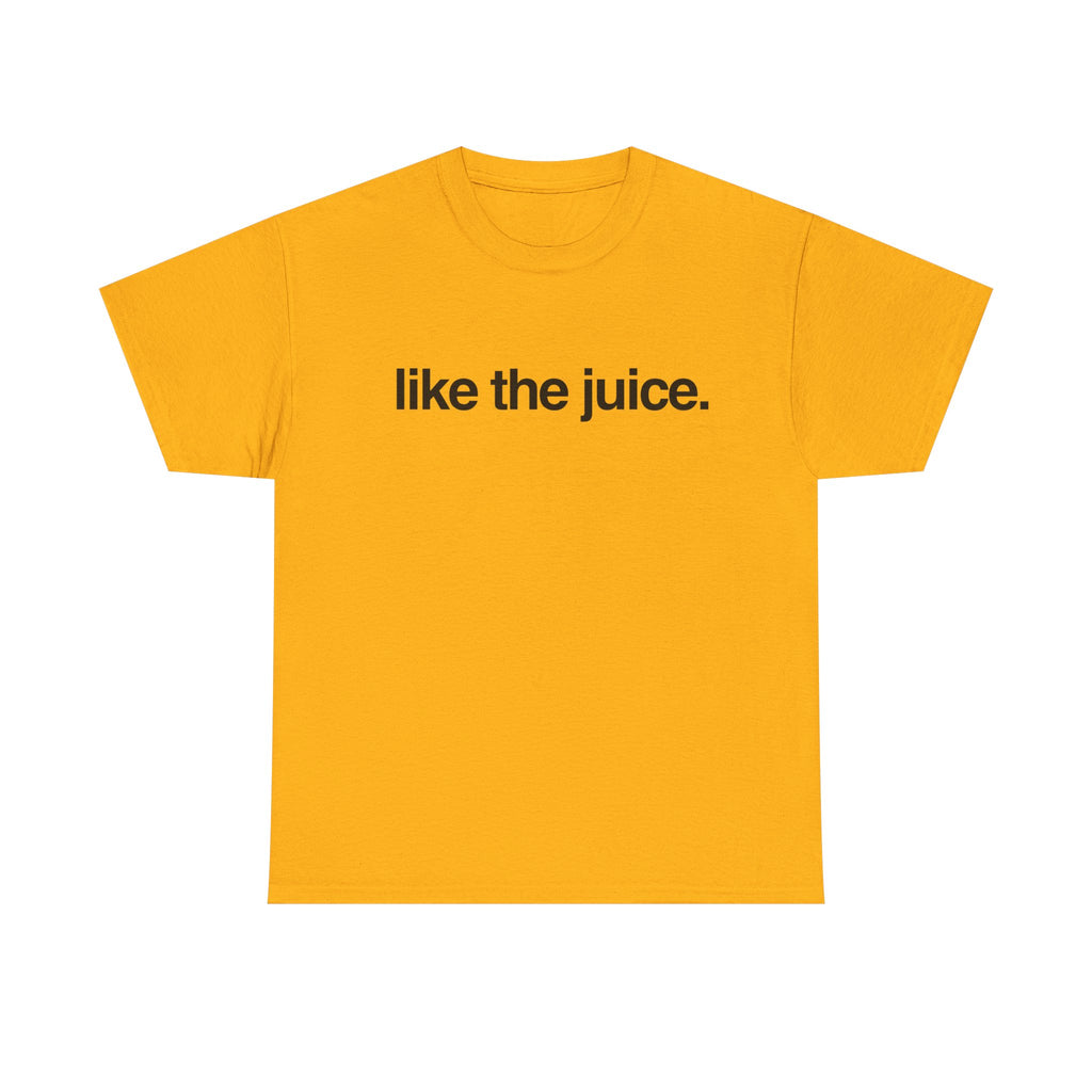 Like the Juice Tee - 'like the juice.' Graphic Orange T-Shirt with OJ Sun Back Print