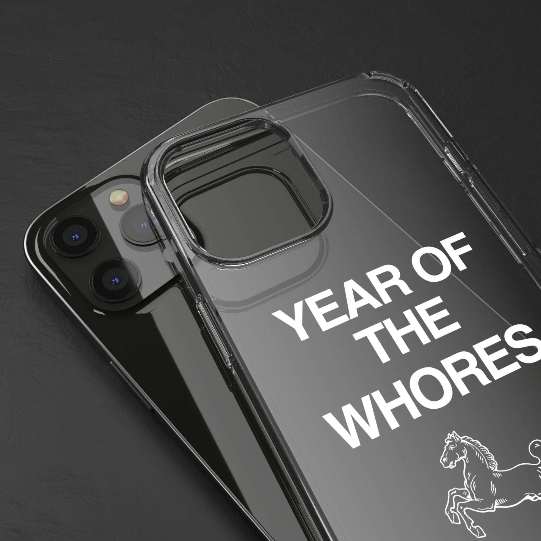 Year of the Horse funny lunar new year phone case | clear case