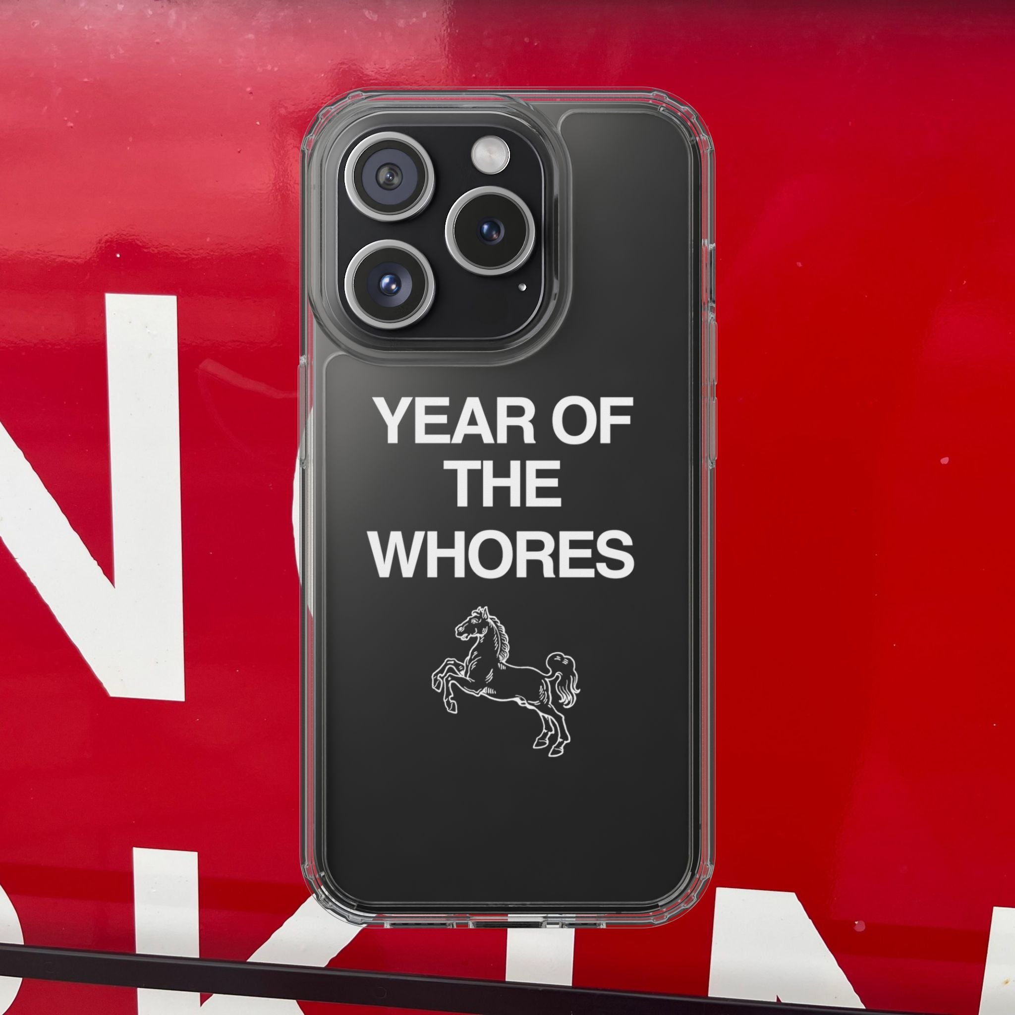 Year of the Horse funny lunar new year phone case | clear case