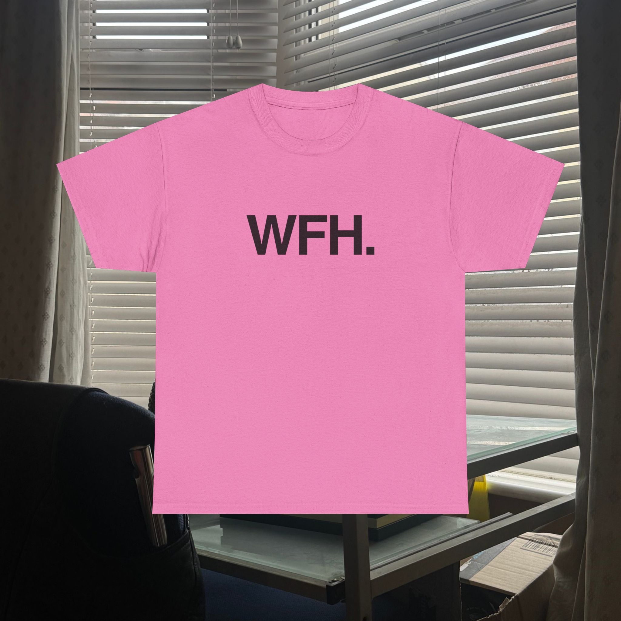 working from home.