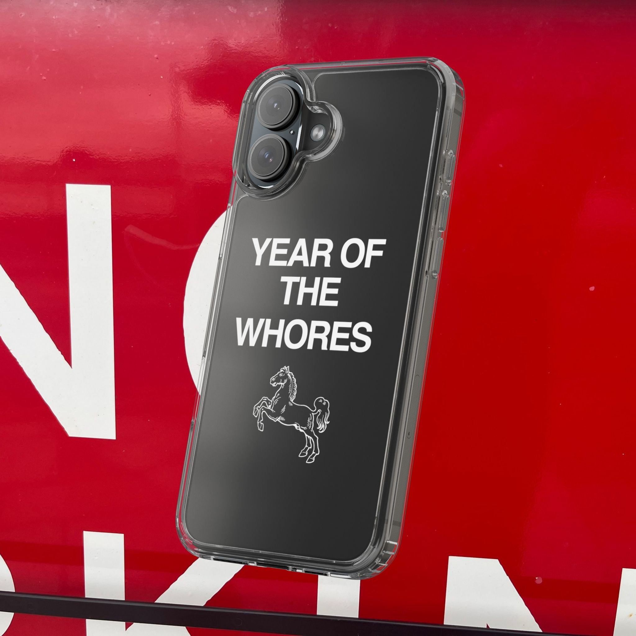 Year of the Horse funny lunar new year phone case | clear case