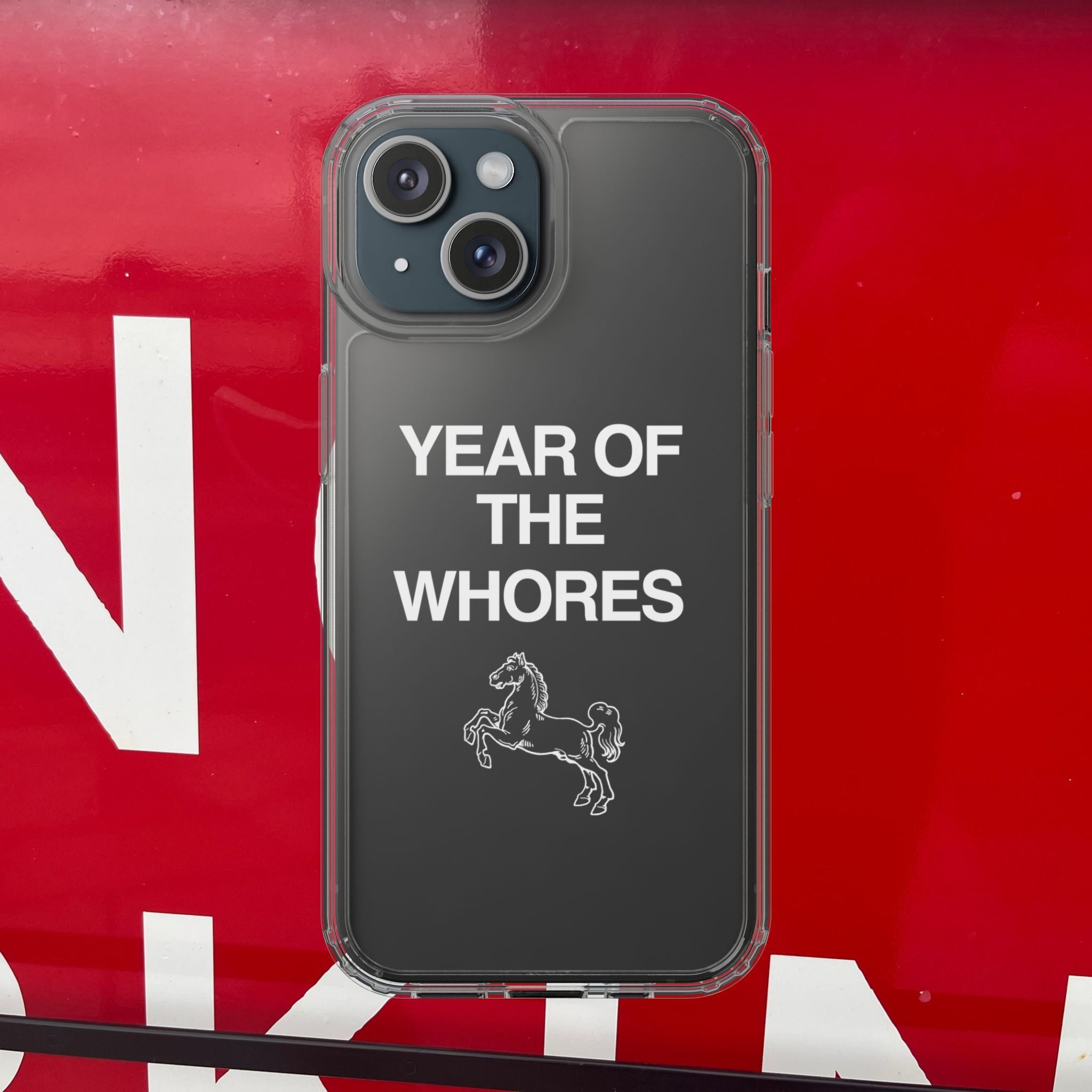 Year of the Horse funny lunar new year phone case | clear case