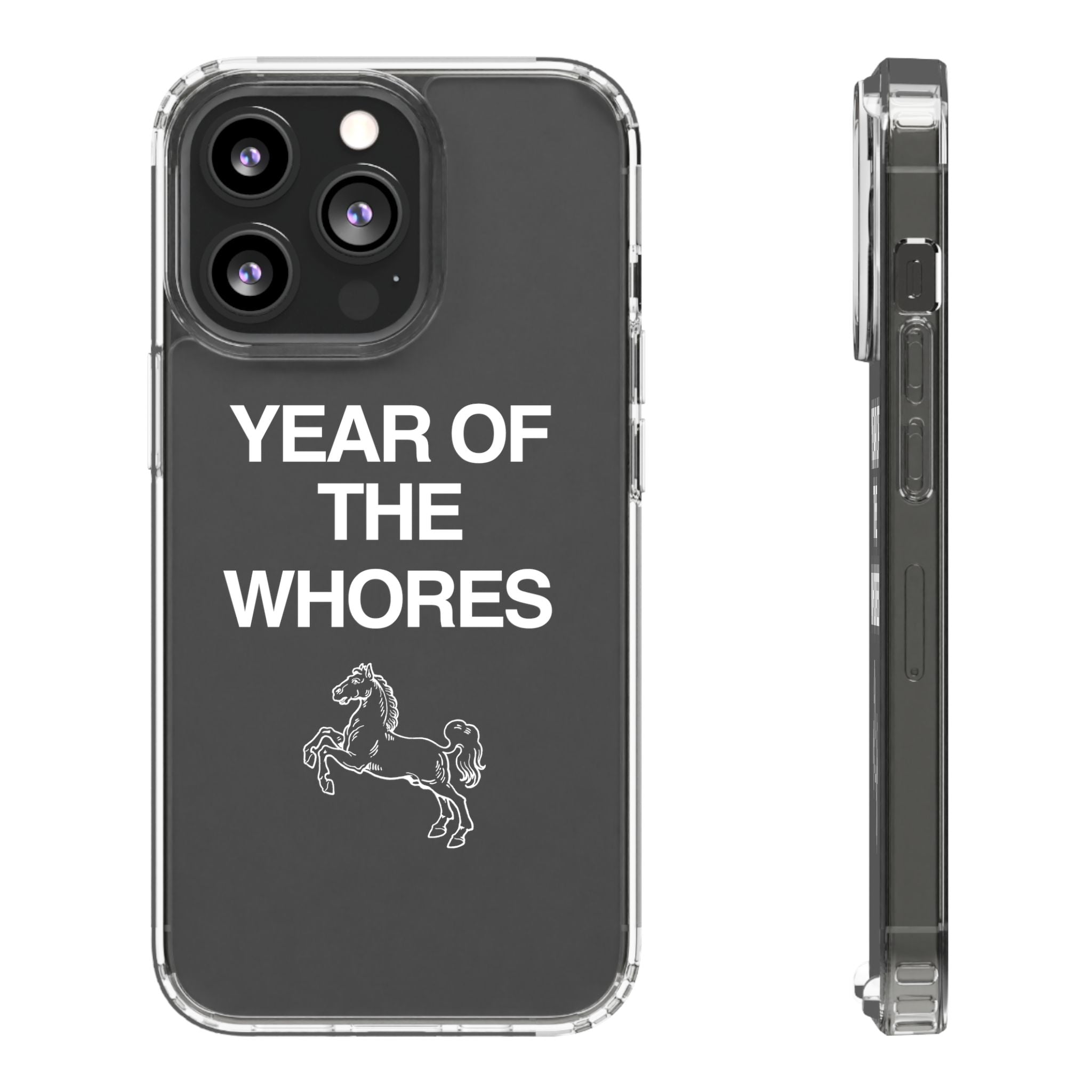 Year of the Horse funny lunar new year phone case | clear case