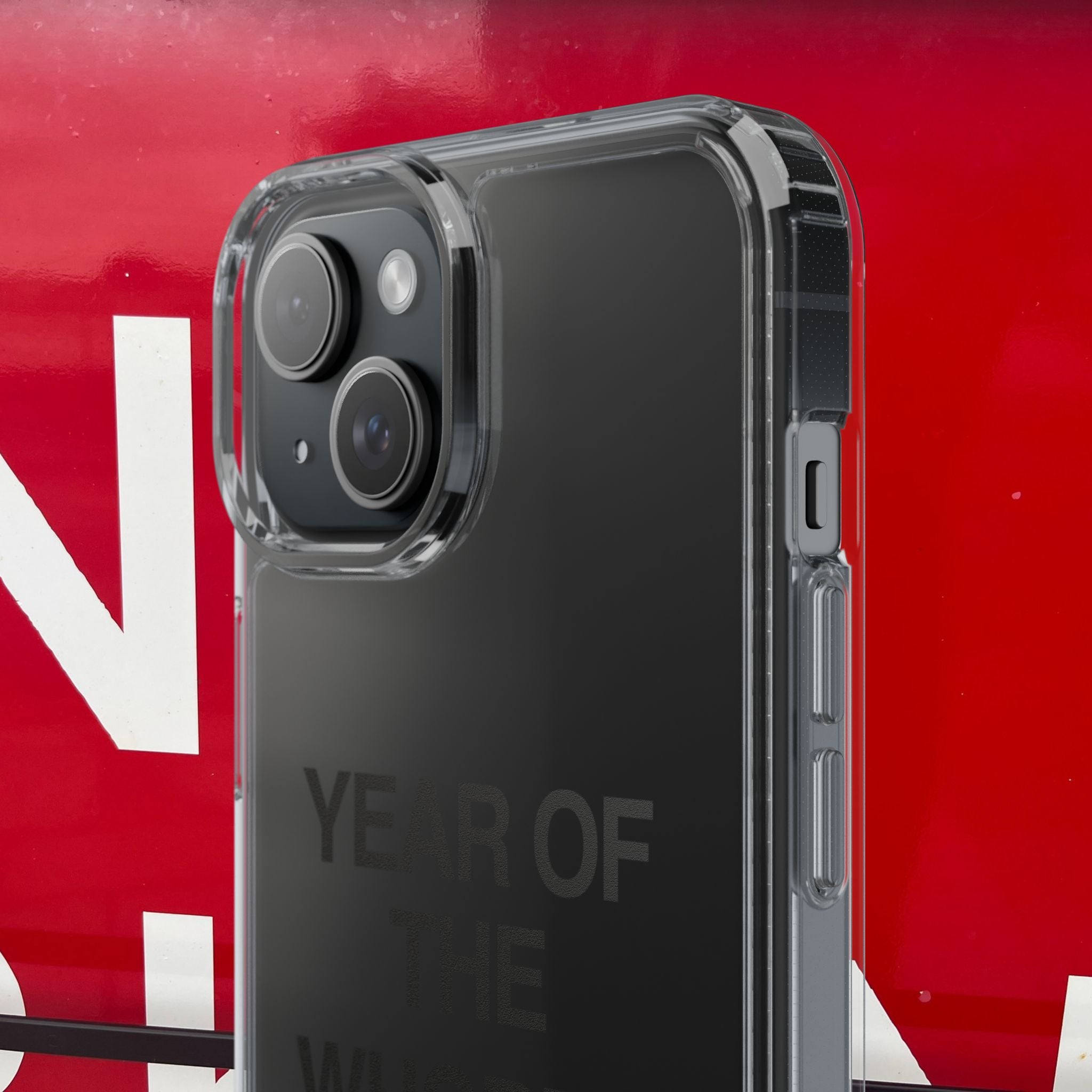 Year of the Whores Clear Case | Phone Case, Text Design, Horse Graphic