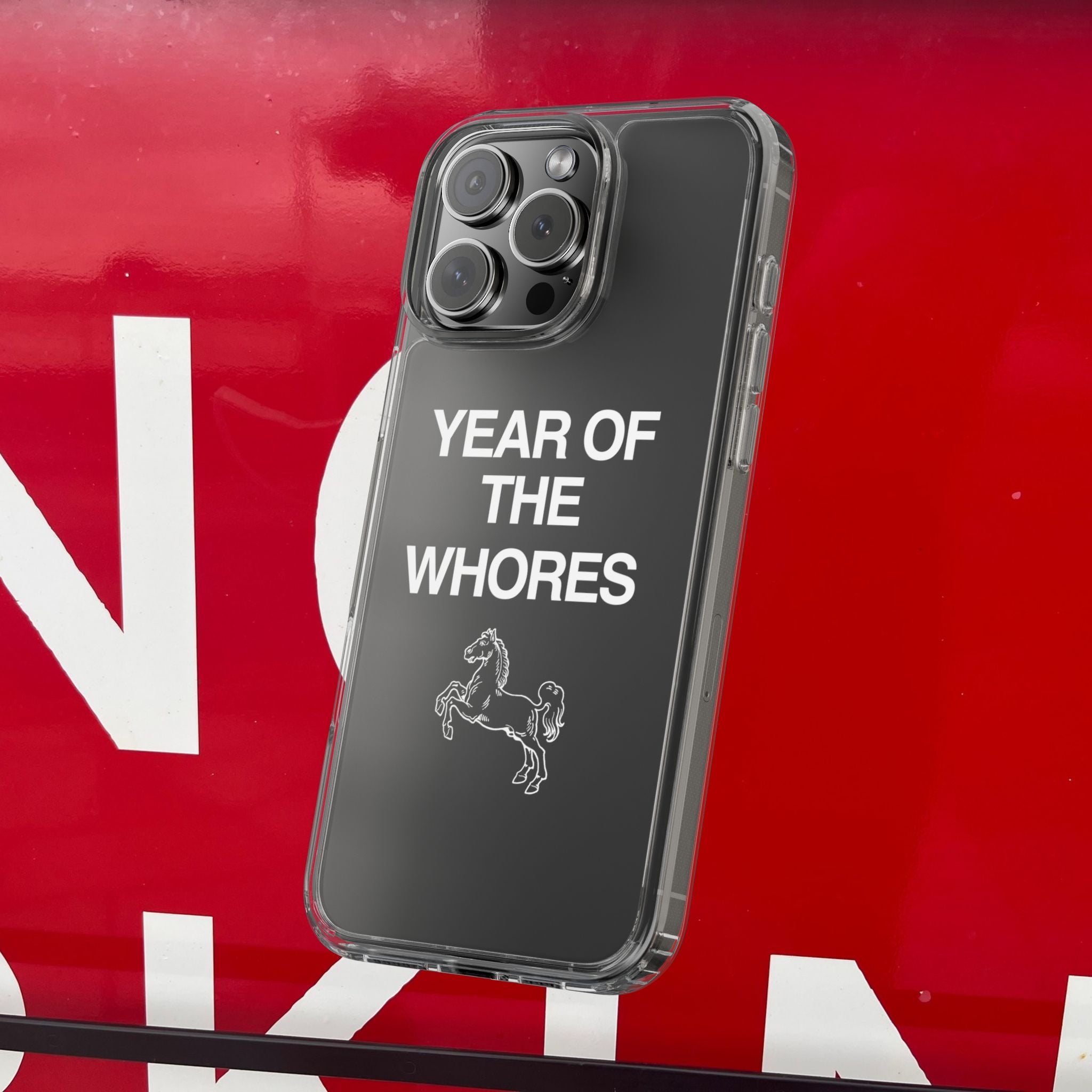 Year of the Horse funny lunar new year phone case | clear case