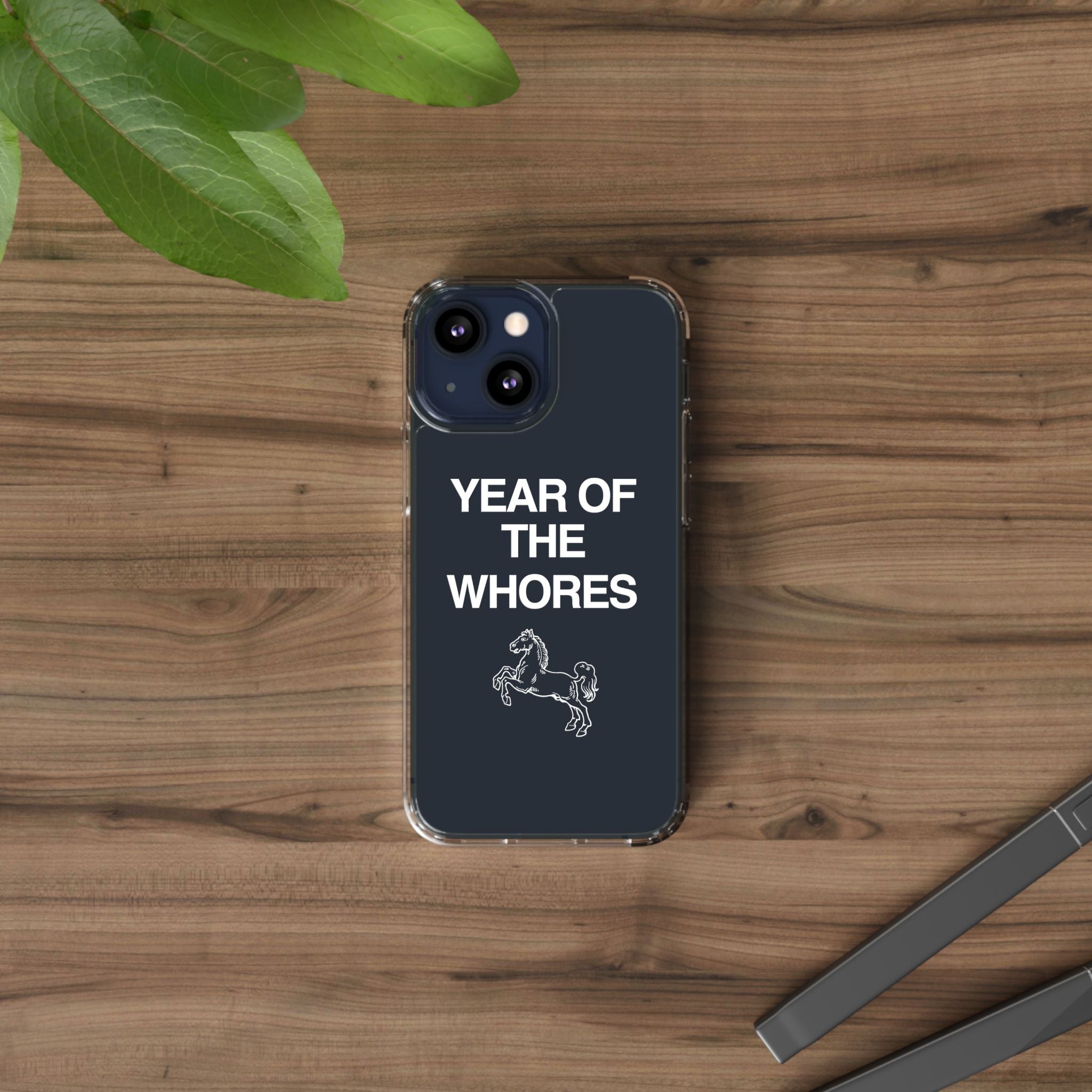 Year of the Horse funny lunar new year phone case | clear case