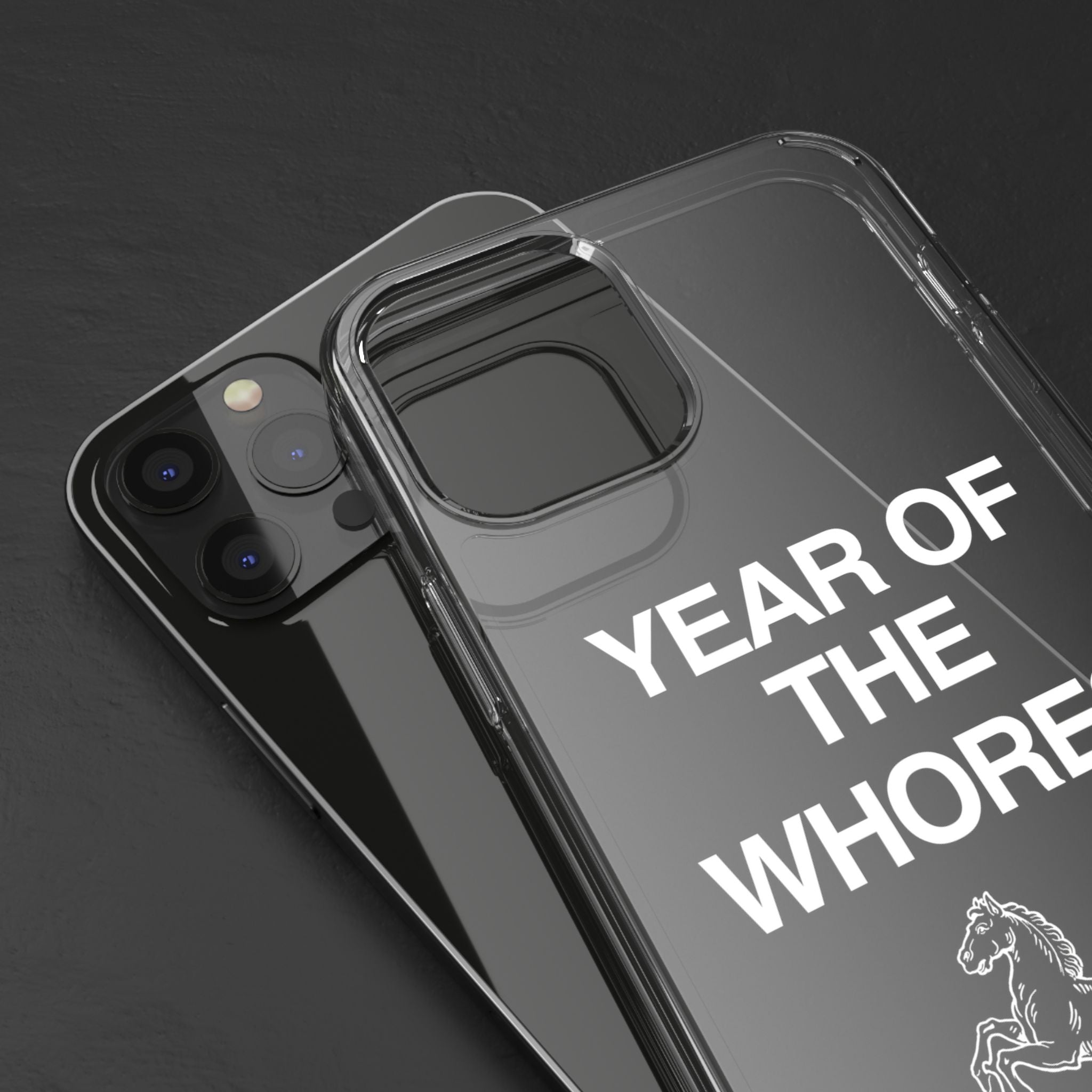 Year of the Horse funny lunar new year phone case | clear case
