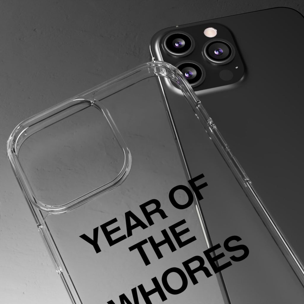 Year of the Whores Clear Case | Phone Case, Text Design, Horse Graphic
